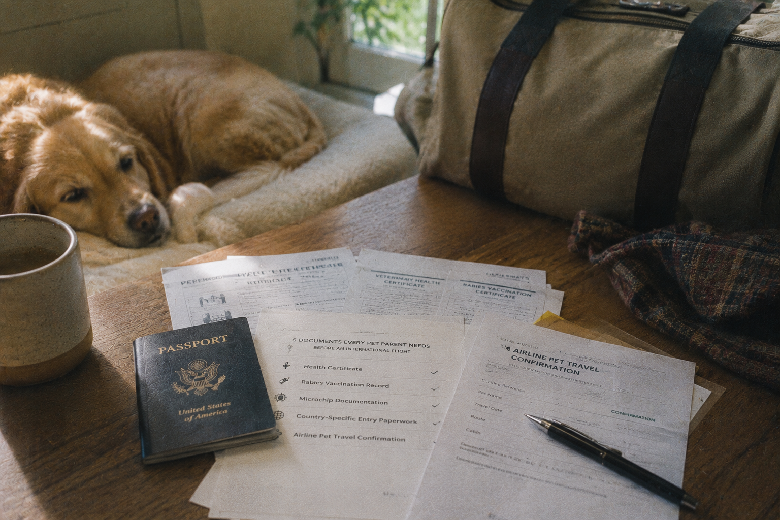 5 Documents Every Pet Parent Needs Before an International Flight